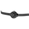 Montre Femme Excellanc bracelet acier inoxydable noir cadran noir 34 mm