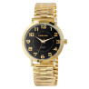 Montre Excellanc Homme bracelet acier inoxydable doré bracelet extensible