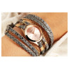 Montre Femme Donna Kelly bracelet cuir synthétique gris 30 mm