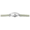 Montre Excellanc bracelet maille milanaise imprimé ethnique vert et brun Femme