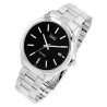 Montre Q&Q bracelet acier inoxydable argenté dateur 44 mm Homme