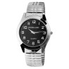 Montre Homme bracelet acier inoxydable argenté bracelet extensible Excellanc