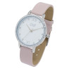 Montre bracelet cuir synthétique rose Femme Chill cadran blanc