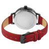 Montre Femme Akzent bracelet cuir synthétique rouge cadran noir