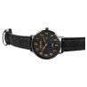 Montre Homme bracelet cuir synthétique noir Akzent cadran chiffres cuivrés