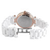 Montre Femme Akzent bracelet plastique blanc cadran argenté 40 mm