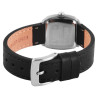 Montre Raptor bracelet cuir véritable noir Femme cadran bleu