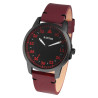 Montre bracelet cuir véritable rouge athurio Homme Raptor