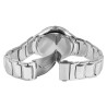 Montre Akzent Homme bracelet métal argenté cadran noir dateur 42 mm