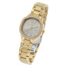 Montre Femme Just Watch bracelet acier doré lunette sertie cadran gris