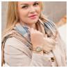 Montre Femme Just Watch bracelet acier doré lunette sertie cadran gris