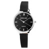 Montre Excellanc Femme bracelet cuir synthétique noir cadran noir 33 mm