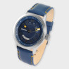 Montre Homme Raptor bracelet cuir véritable bleu yava