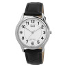 Montre Homme Q&Q bracelet cuir synthétique noir