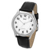 Montre Homme Q&Q bracelet cuir synthétique noir
