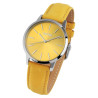 Montre Femme Raptor bracelet cuir véritable jaune sunny