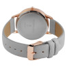 Montre Femme Excellanc bracelet cuir synthétique gris cadran gris boîtier or rose 38 mm