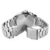 Montre Homme Akzent bracelet acier inoxydable argenté cadran blanc 46 mm