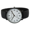 Montre Excellanc bracelet métal noir Femme cadran blanc