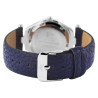 Montre Akzent Femme bracelet cuir synthétique bleu cadran bleu