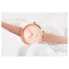Montre bracelet cuir synthétique rose Excellanc Femme cadran rose 38 mm