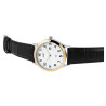 Montre Homme Just Watch bracelet cuir véritable noir cadran blanc 41 mm Thabo