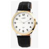 Montre Homme Just Watch bracelet cuir véritable noir cadran blanc 41 mm Thabo