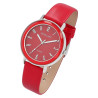 Montre Femme bracelet cuir synthétique rouge Excellanc cadran rouge 39 mm