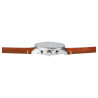 Montre Homme bracelet cuir véritable brun Just Watch cadran bleu
