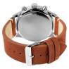 Montre Homme bracelet cuir véritable brun Just Watch cadran bleu