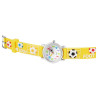 Montre Enfant Excellanc bracelet silicone jaune cadran blanc 27 mm