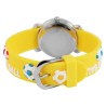 Montre Enfant Excellanc bracelet silicone jaune cadran blanc 27 mm