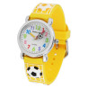Montre Enfant Excellanc bracelet silicone jaune cadran blanc 27 mm