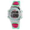 Montre Enfant QBos bracelet silicone vert cadran blanc