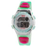 Montre Enfant QBos bracelet silicone vert cadran blanc