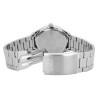 Montre Homme Q&Q bracelet acier inoxydable argenté cadran vert 43 mm