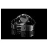 Montre Homme Akzent boîtier coussin gris cadran noir bracelet métal