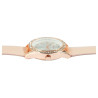 Montre Femme Excellanc bracelet cuir synthétique rose sertissage de strass 36 mm