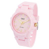 Montre Q&Q bracelet plastique rose Homme cadran rose