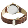 Montre Femme Excellanc bracelet cuir synthétique brun cadran blanc 28 mm