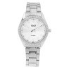 Montre Homme Q&Q bracelet acier inoxydable argenté cadran argenté 40 mm