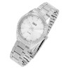 Montre Homme Q&Q bracelet acier inoxydable argenté cadran argenté 40 mm