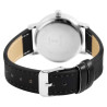 Montre bracelet cuir synthétique Homme Bahnhof cadran blanc