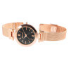 Montre Femme Excellanc bracelet acier inoxydable cadran noir