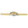 Montre Excellanc bracelet cuir synthétique jaune Femme cadran jaune 36 mm