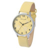 Montre Excellanc bracelet cuir synthétique jaune Femme cadran jaune 36 mm
