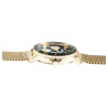 Montre Homme Raptor bracelet acier inoxydable doré cadran noir