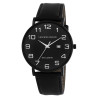 Montre Homme bracelet cuir synthétique noir Leonardo Verrelli cadran noir 43 mm