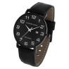 Montre Homme bracelet cuir synthétique noir Leonardo Verrelli cadran noir 43 mm