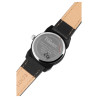Montre Raptor Femme bracelet cuir véritable noir cadran rouge 30 mm